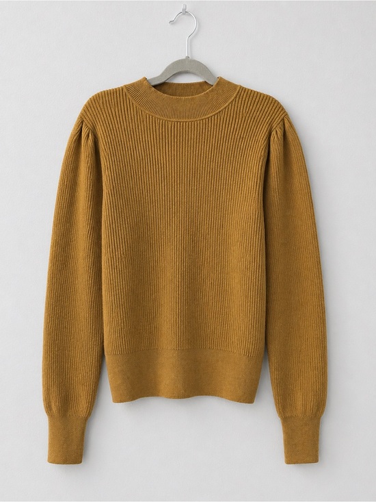 Banana Republic Sweaters - Banana Republic Ribbed Crewneck Sweater in Mustard